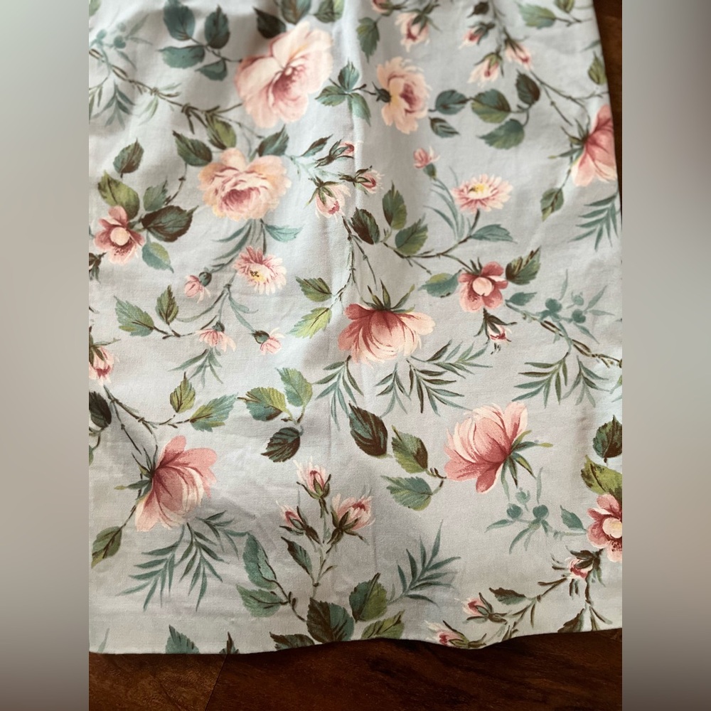 Dolce & Gabbana White Floral Midi Dress with Pink and Green Accents - Picture 9 of 16